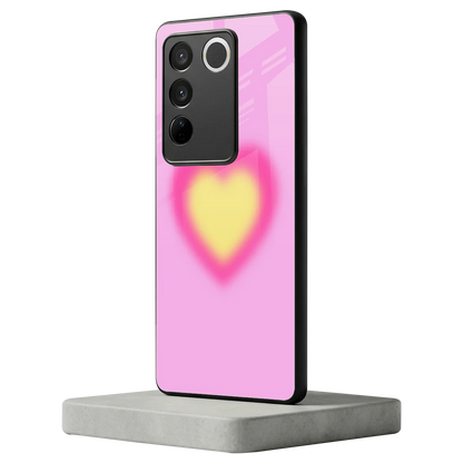 Heart Spectrum vivo v27 5g mobile cover | shockproof glass phone case