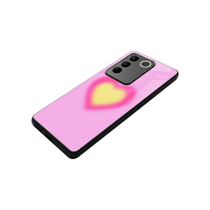 Heart Spectrum stylish phone case for vivo v27 5g | glossy glass and slim fit