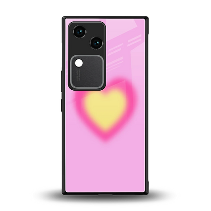 Heart Spectrum back phone cover | glass case for vivo v30