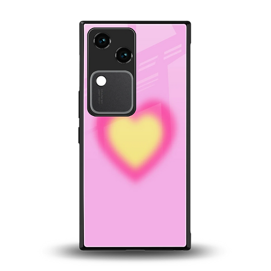 Heart Spectrum back phone cover | glass case for vivo v30