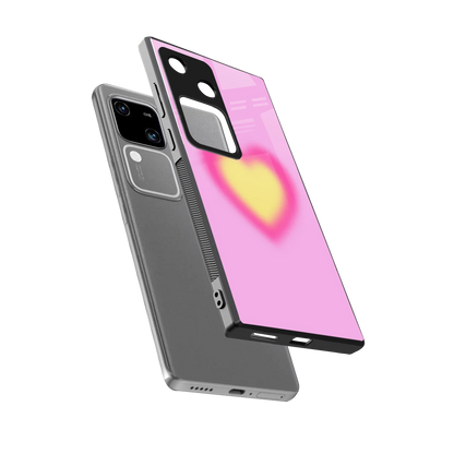 Heart Spectrum sleek vivo v30 cover with tempered glass back and TPU edges