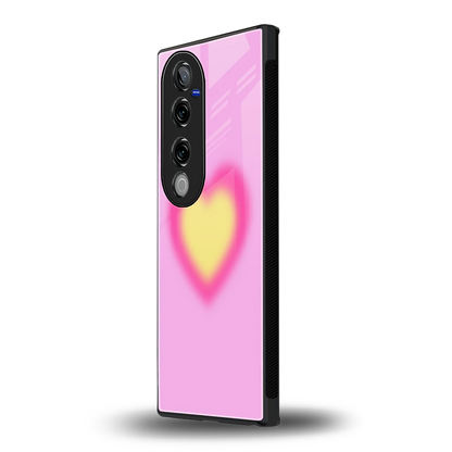Heart Spectrum vivo v40 pro mobile cover | shockproof glass phone case