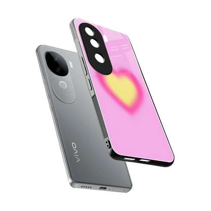 Heart Spectrum sleek vivo v40e cover with tempered glass back and TPU edges