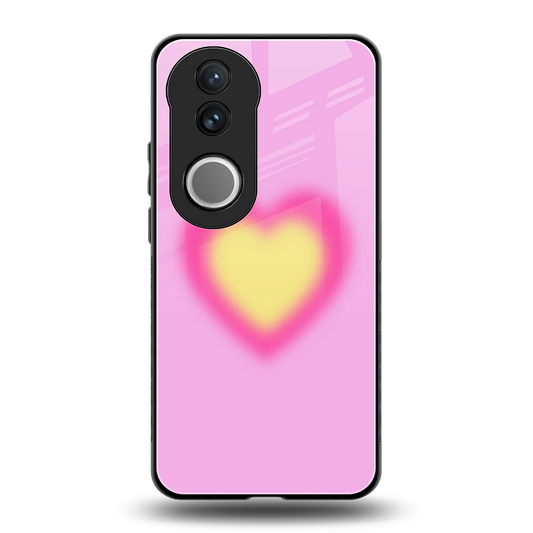 Heart Spectrum back phone cover | glass case for vivo v50