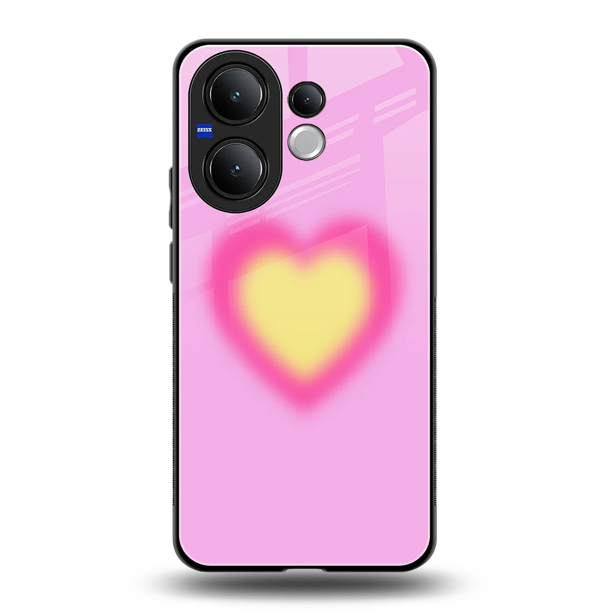 Heart Spectrum back phone cover | glass case for vivo v60
