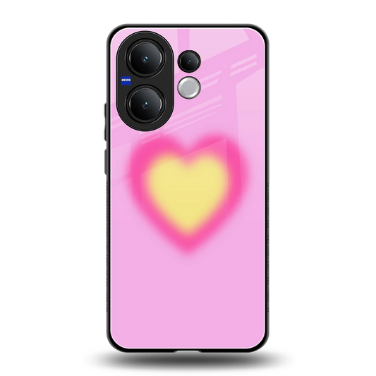 Heart Spectrum back phone cover | glass case for vivo v60