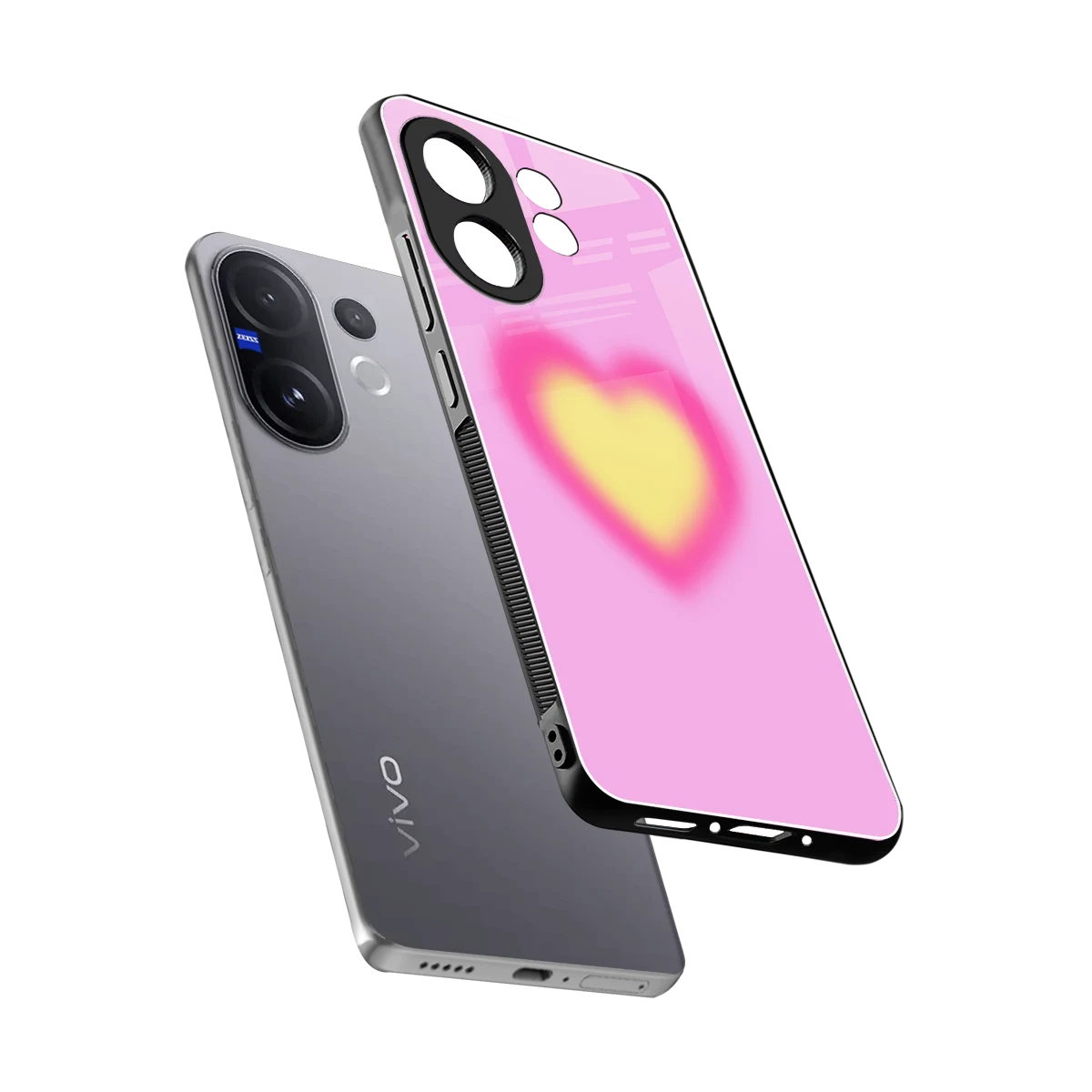 Heart Spectrum sleek vivo v60 cover with tempered glass back and TPU edges