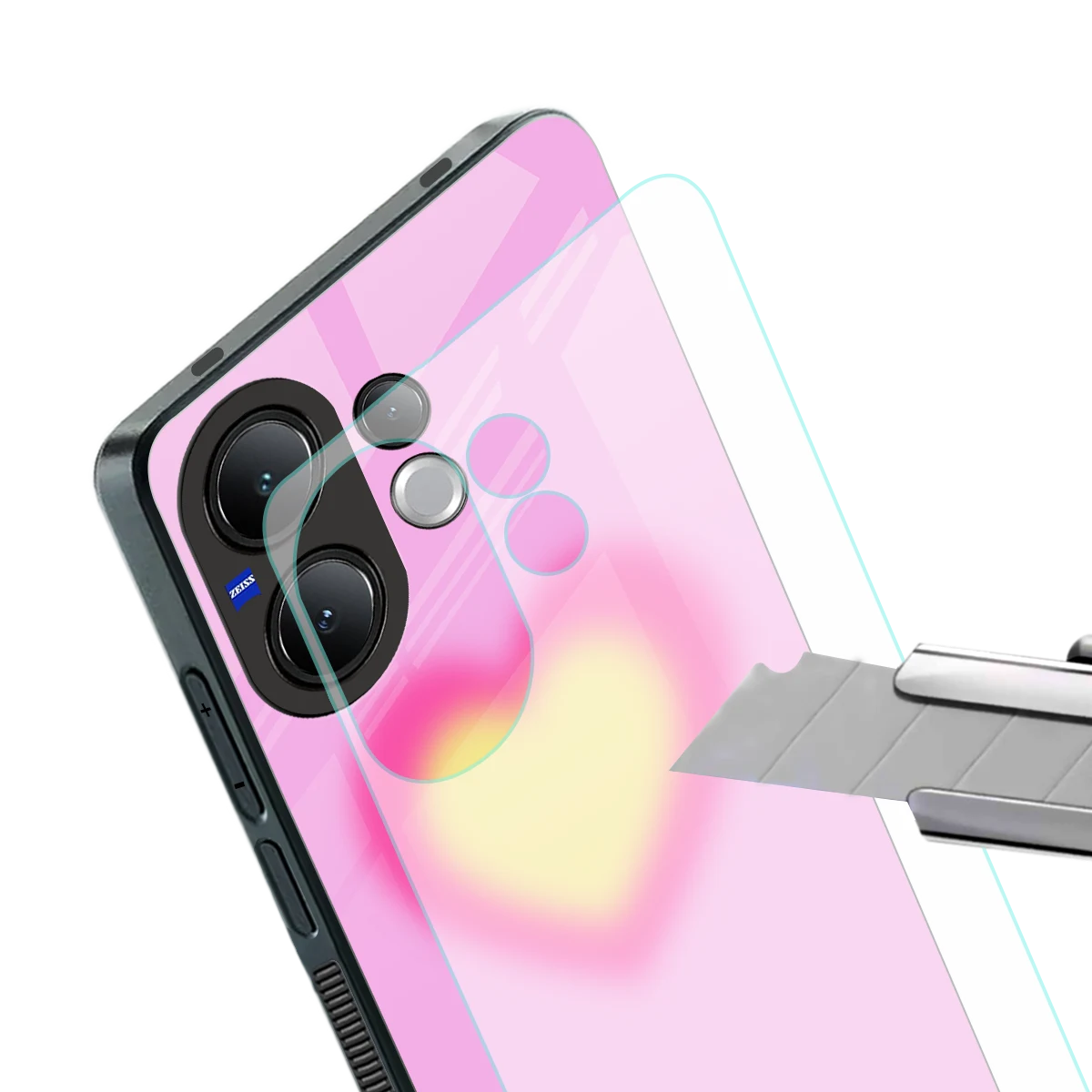 Heart Spectrum stylish phone case for vivo v60 | glossy glass and slim fit