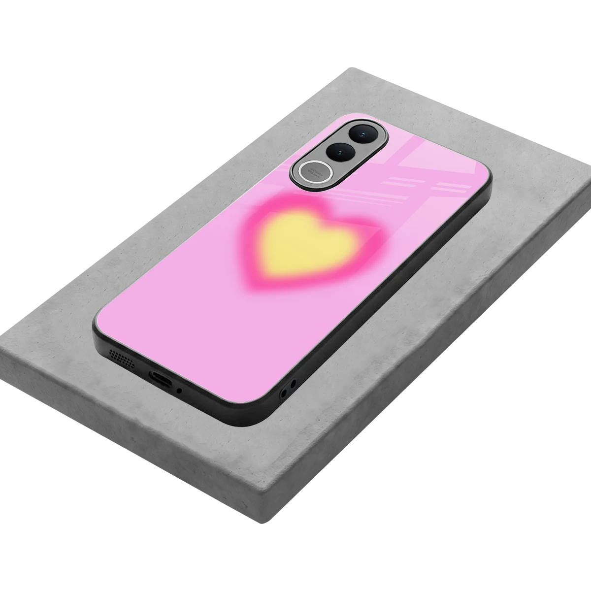 Heart Spectrum stylish phone case for vivo v70 fe | glossy glass and slim fit
