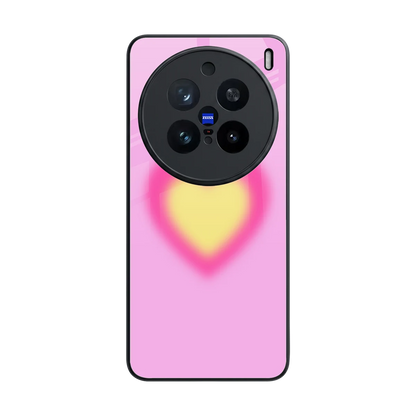 Heart Spectrum back phone cover | glass case for vivo x200 pro