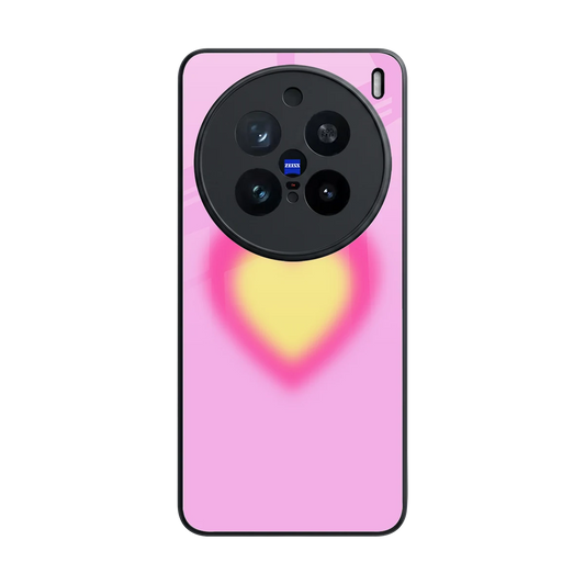 Heart Spectrum back phone cover | glass case for vivo x200 pro
