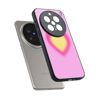Heart Spectrum sleek vivo x200 pro cover with tempered glass back and TPU edges