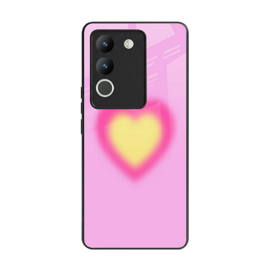 Heart Spectrum back phone cover | glass case for vivo y200 5g