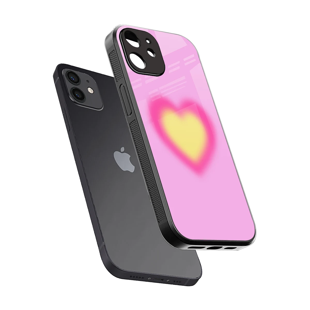 Heart Spectrum sleek iphone 12 cover with tempered glass back and TPU edges