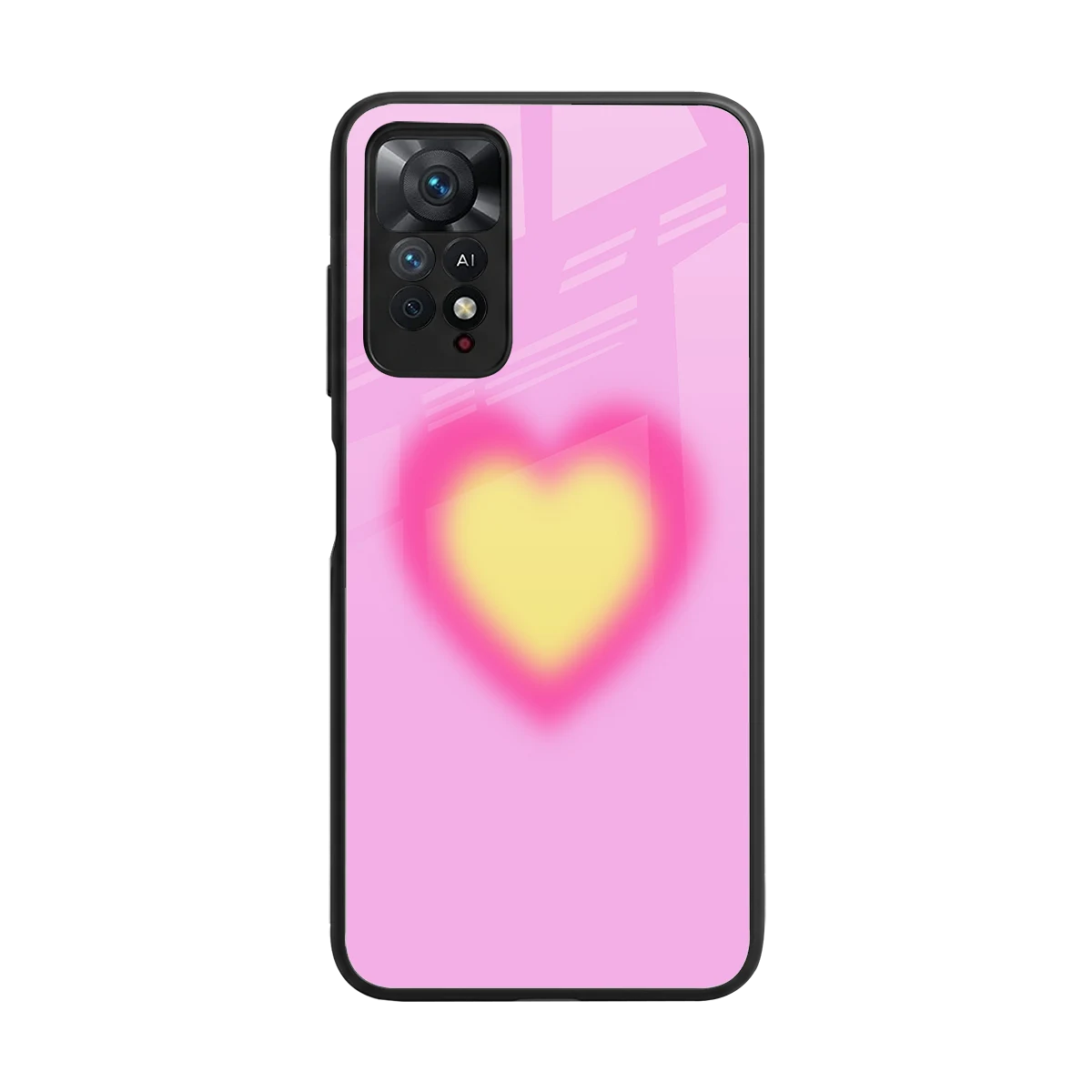 Heart Spectrum back phone cover | glass case for redmi note 11 pro