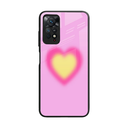 Heart Spectrum back phone cover | glass case for redmi note 11 pro
