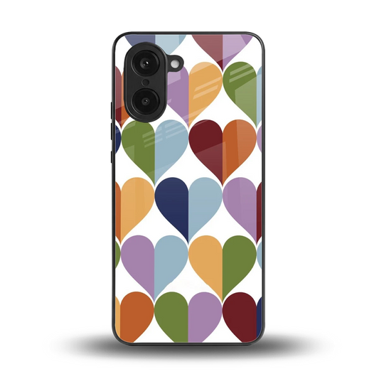 Heart Splash back phone cover | glass case for oneplus nord ce5 5g