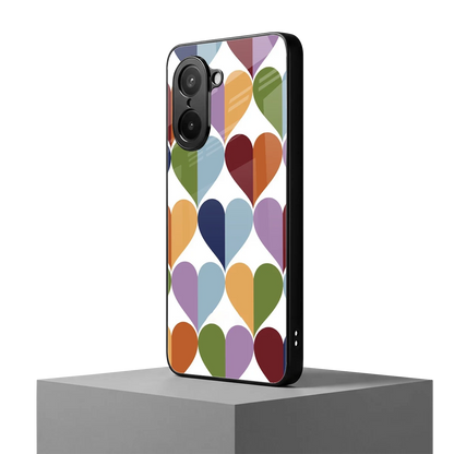 Heart Splash oneplus nord ce5 5g mobile cover | shockproof glass phone case