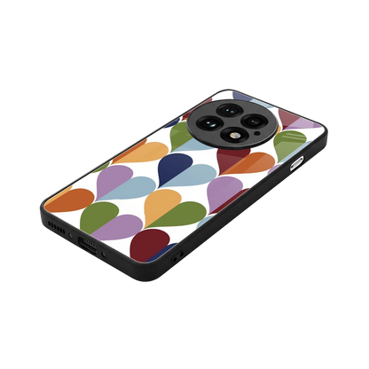 Heart Splash stylish phone case for oneplus 13 | glossy glass and slim fit
