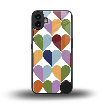 Heart Splash back phone cover | glass case for cmf nothing phone 1