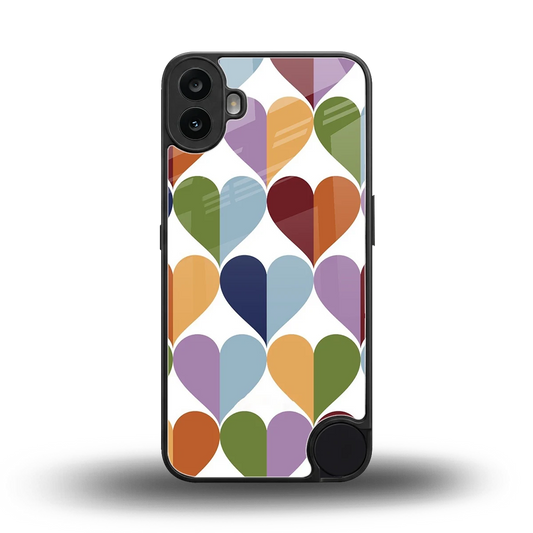Heart Splash back phone cover | glass case for cmf nothing phone 1