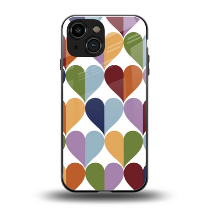 Heart Splash back phone cover | glass case for iphone 13 mini