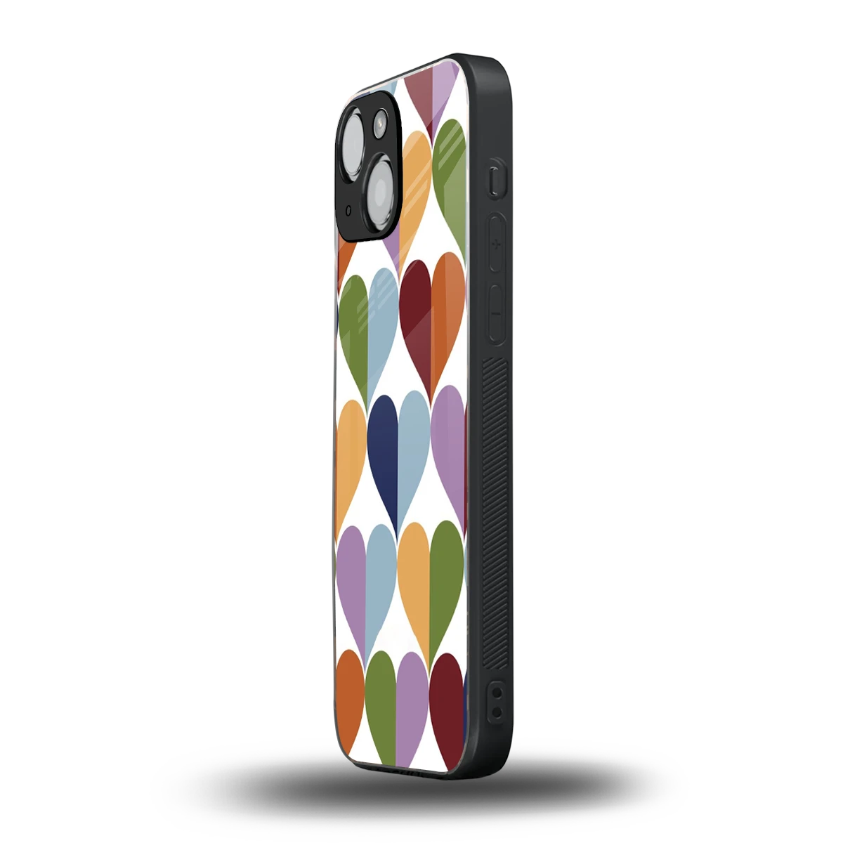 Heart Splash iphone 12 mini mobile cover | shockproof glass phone case