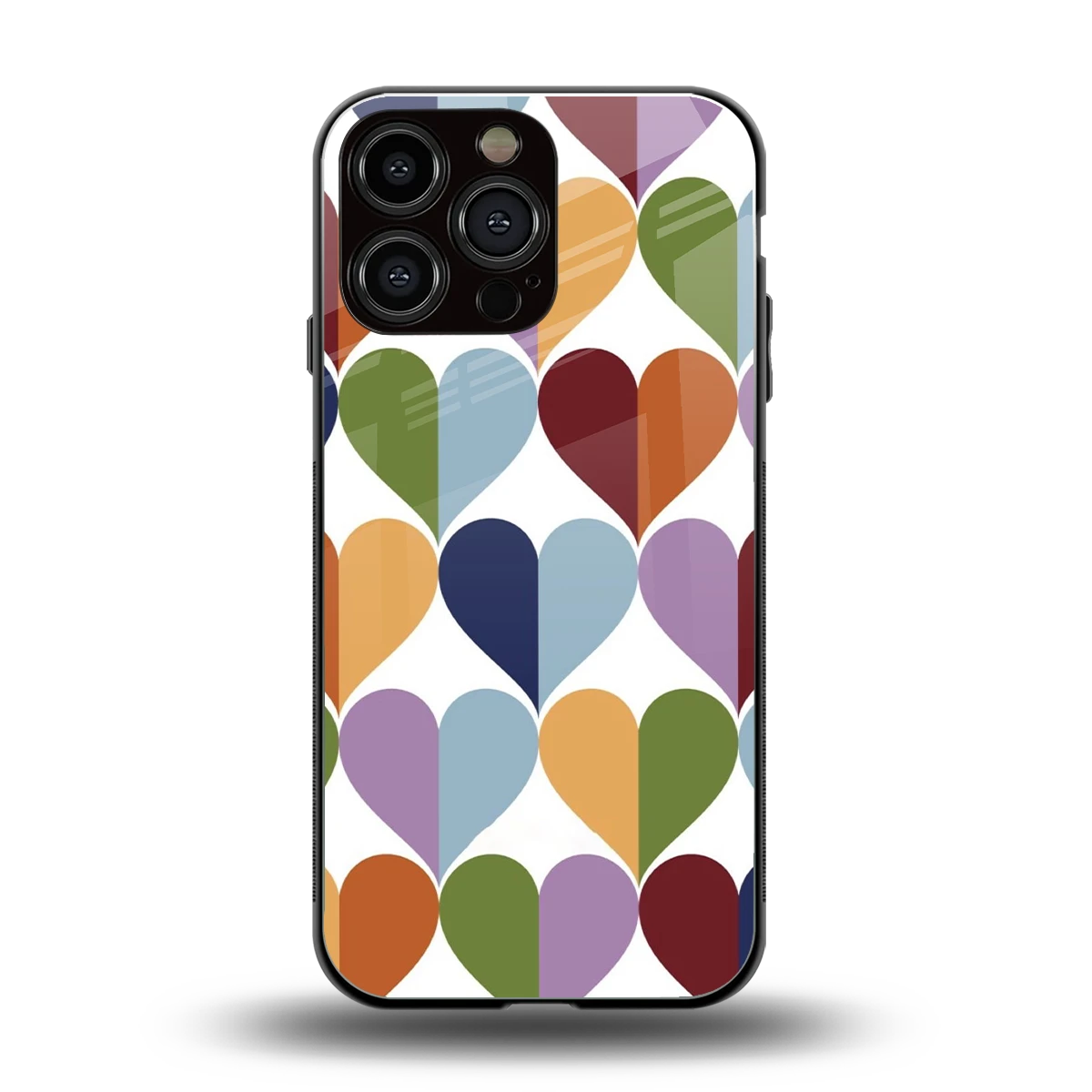 Heart Splash back phone cover | glass case for iphone 14 pro max