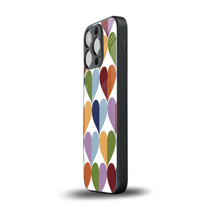Heart Splash iphone 13 pro mobile cover | shockproof glass phone case