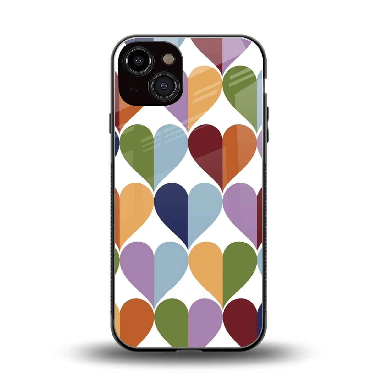 Heart Splash back phone cover | glass case for iphone 13