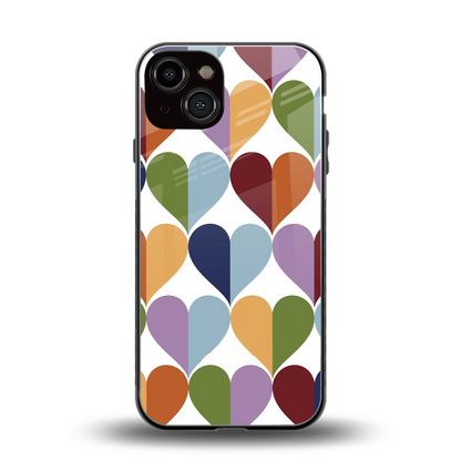 Heart Splash back phone cover | glass case for iphone 13