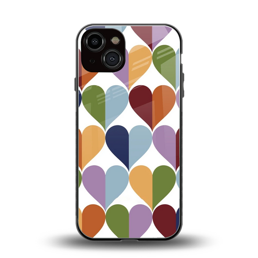 Heart Splash back phone cover | glass case for iphone 14