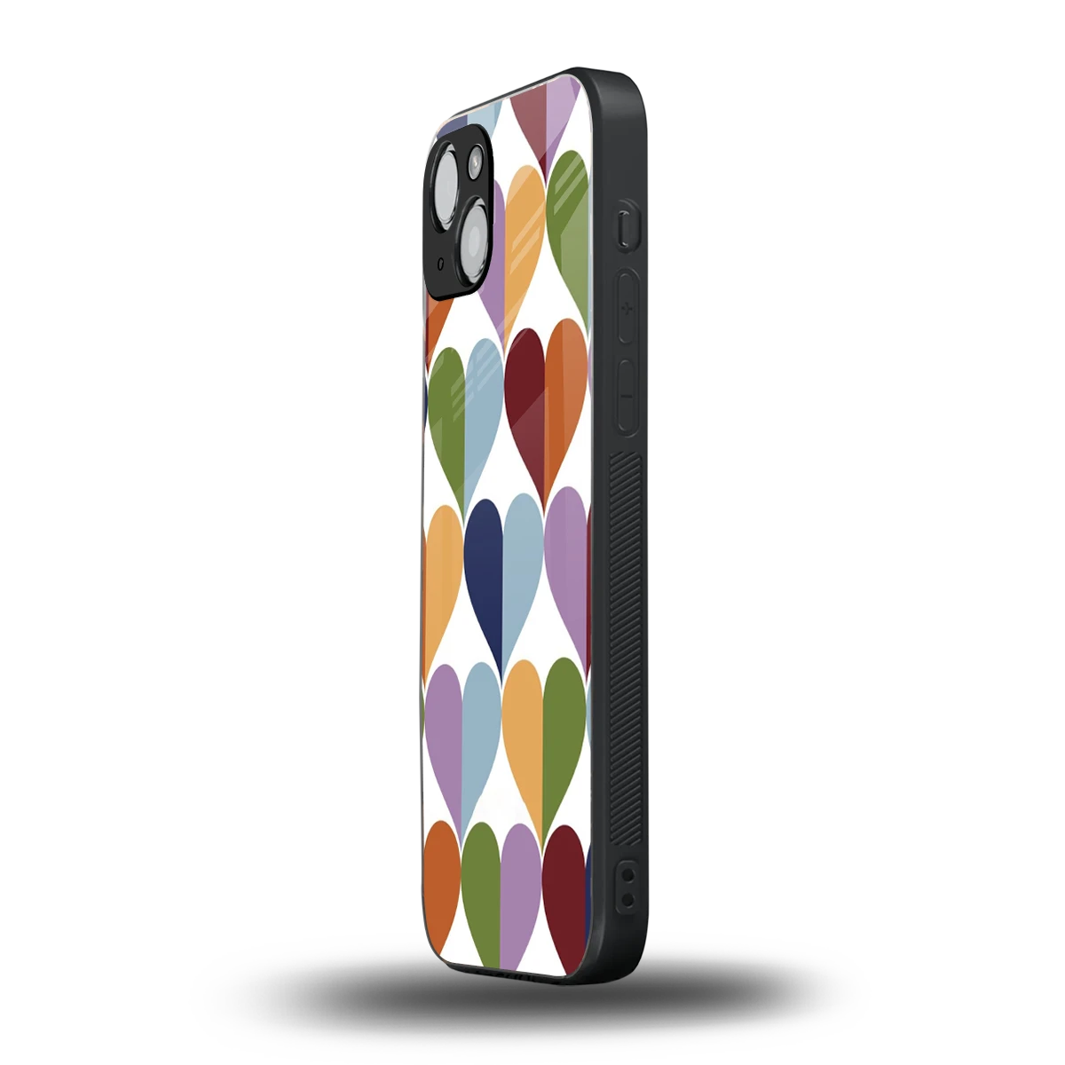 Heart Splash iphone 14 plus mobile cover | shockproof glass phone case