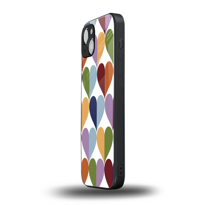 Heart Splash iphone 14 plus mobile cover | shockproof glass phone case