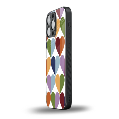 Heart Splash iphone 15 pro max mobile cover | shockproof glass phone case