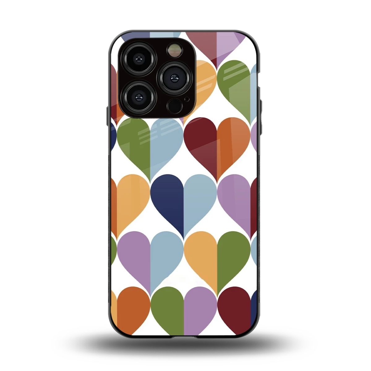 Heart Splash back phone cover | glass case for iphone 15 pro