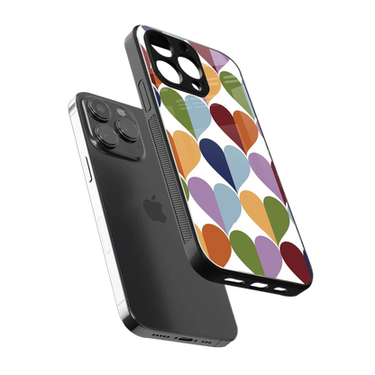 Heart Splash sleek iphone 16 pro max cover with tempered glass back and TPU edges