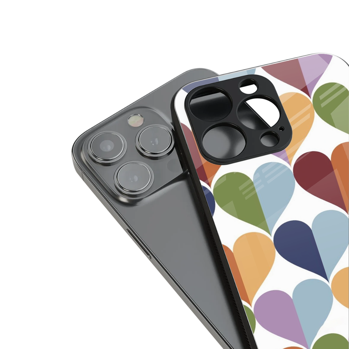 Heart Splash Phone Case for Iphone 16 | Glass Case