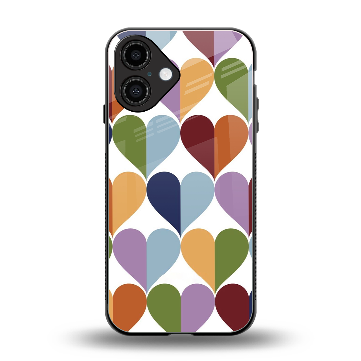 Heart Splash Phone Case for Iphone 16 | Glass Case