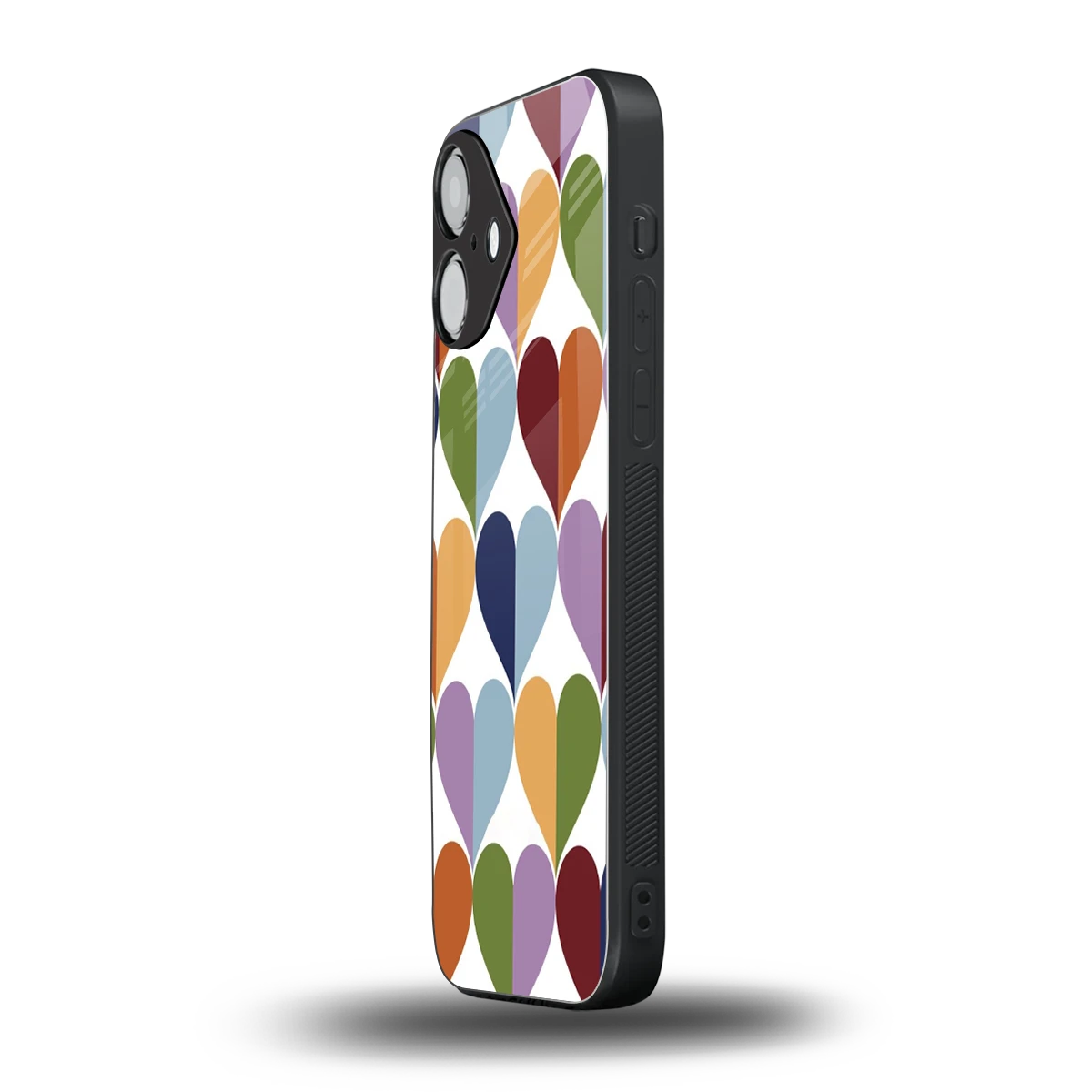 Heart Splash iPhone 16 mobile cover | shockproof glass phone case