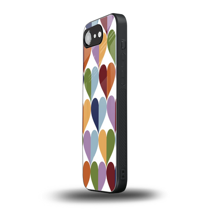 Heart Splash iphone 16e mobile cover | shockproof glass phone case