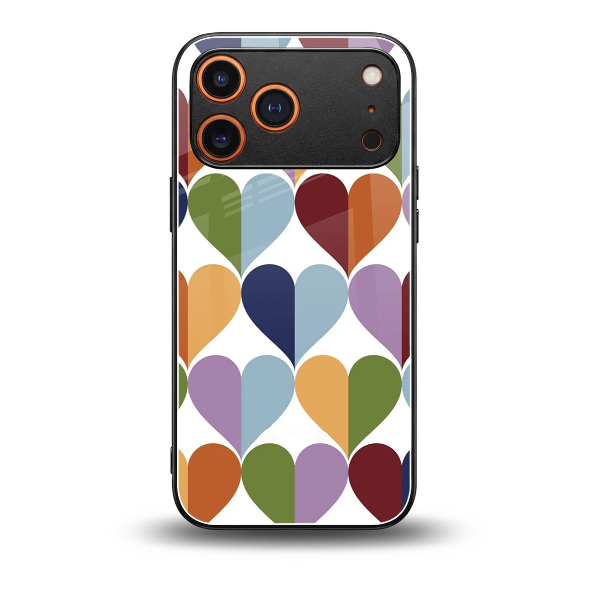 Heart Splash back phone cover | glass case for iphone 17 pro
