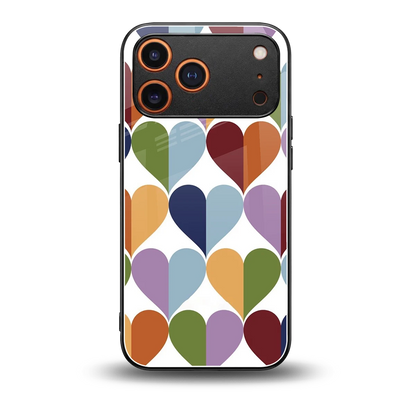 Heart Splash back phone cover | glass case for iphone 17 pro max