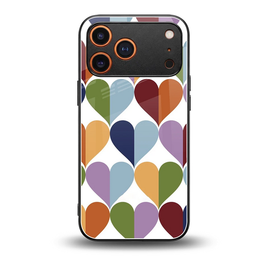 Heart Splash back phone cover | glass case for iphone 17 pro max