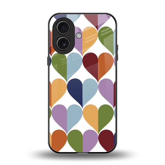 Heart Splash back phone cover | glass case for iphone 17
