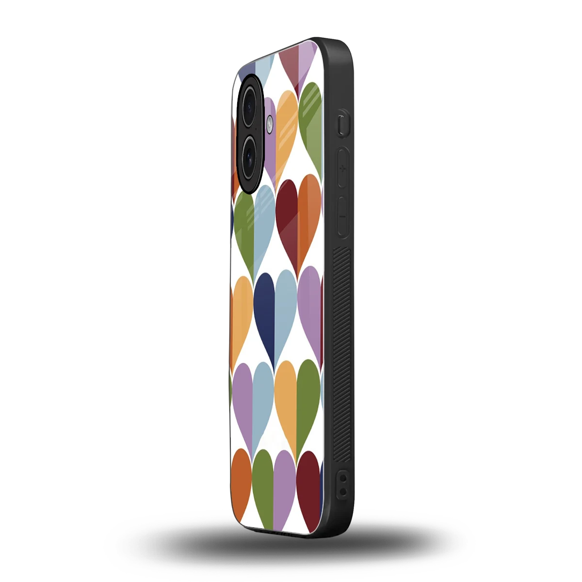 Heart Splash iphone 17 mobile cover | shockproof glass phone case