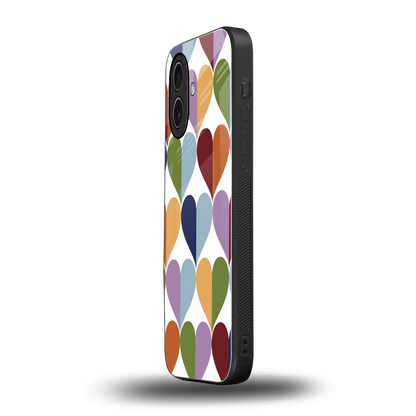 Heart Splash iphone 17 mobile cover | shockproof glass phone case