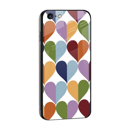 Heart Splash sleek iphone 6s cover with tempered glass back and TPU edges