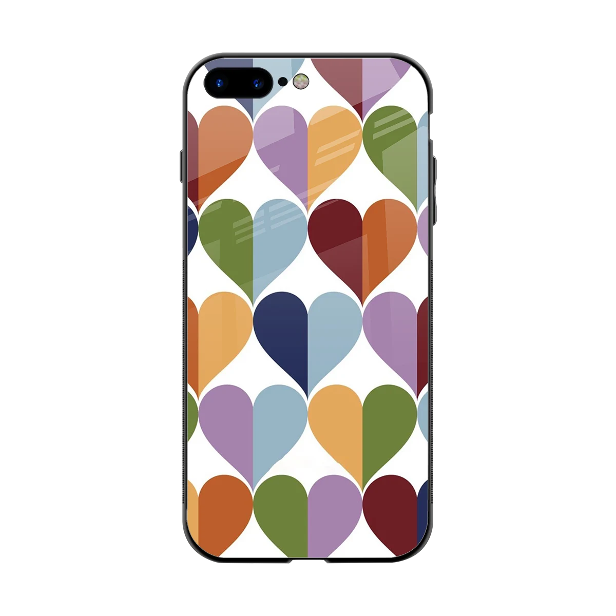 Heart Splash back phone cover | glass case for iphone 7 plus