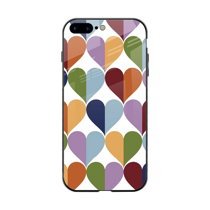 Heart Splash back phone cover | glass case for iphone 7 plus